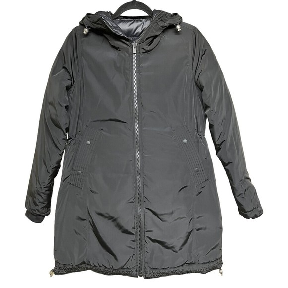 Athleta‎ Snow Down Reversible Parka Jacket Black Women’s Size XS - Picture 3 of 12